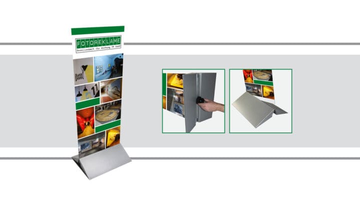 Panel Prepstand Panel Stand | Maximum advertising space and high flexibility