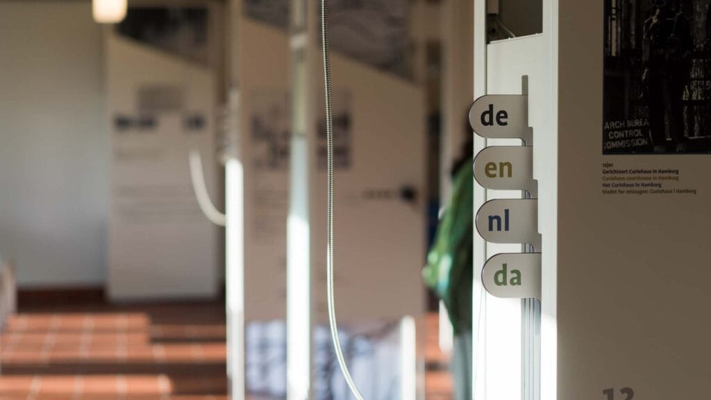 Language guidance system for the exhibition "The Concentration Camp in the Village"